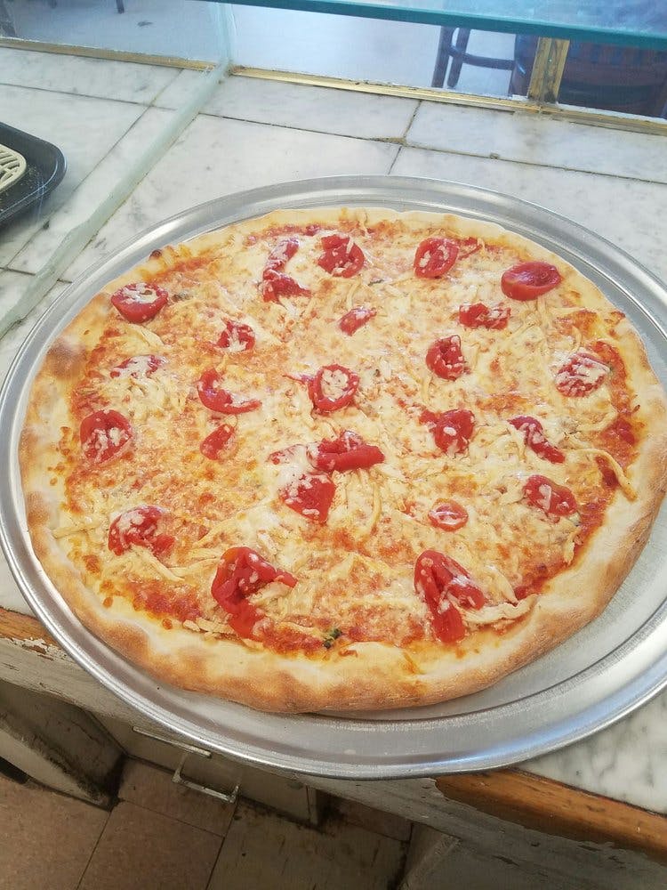 Order Tomato Pizza - Medium 14'' (6 Slices) food online from Papi Pizzeria store, Browns Mills on bringmethat.com