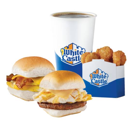 Order 2 BREAKFAST SLIDERS COMBO CAL 860-1090 food online from White Castle store, Greenwood on bringmethat.com