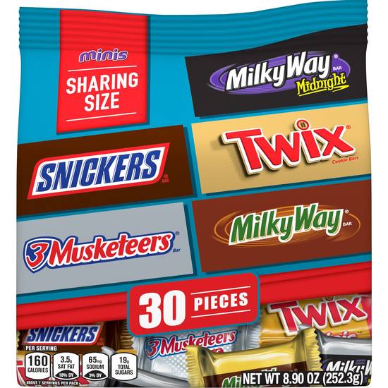 Order SNICKERS, TWIX & More Minis Assorted Chocolate Candy Bars, 8.9oz Bag food online from Cvs store, AURORA on bringmethat.com