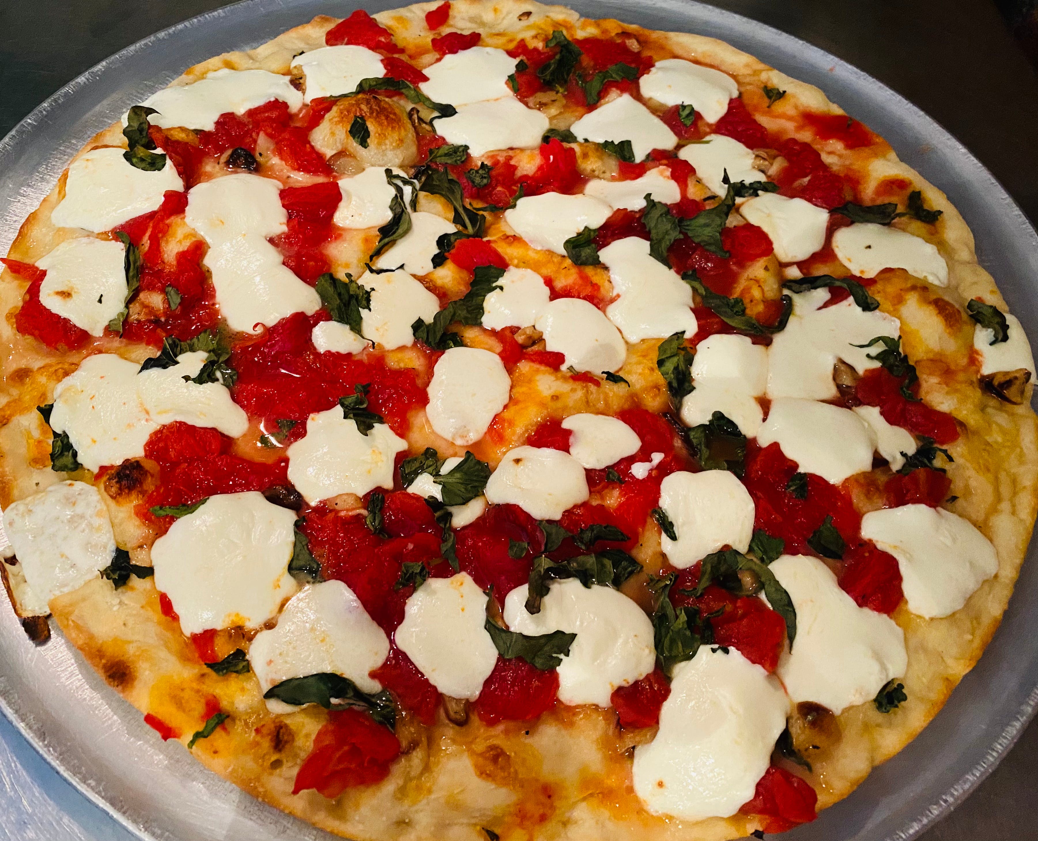 Order Old Fashioned Grandma Pizza - Large 18'' (8 Slices) food online from Pizza Station store, Katonah on bringmethat.com
