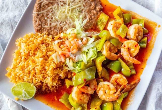 Order Ranch Style Shrimp (Camarones Rancheros) food online from Mimus Mexican Restaurant store, Atwater on bringmethat.com