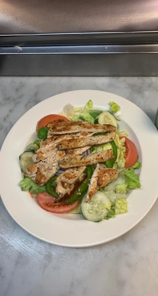 Order Grilled Chicken Salad - Small food online from Emely's Pizza Restaurant store, North Franklin on bringmethat.com