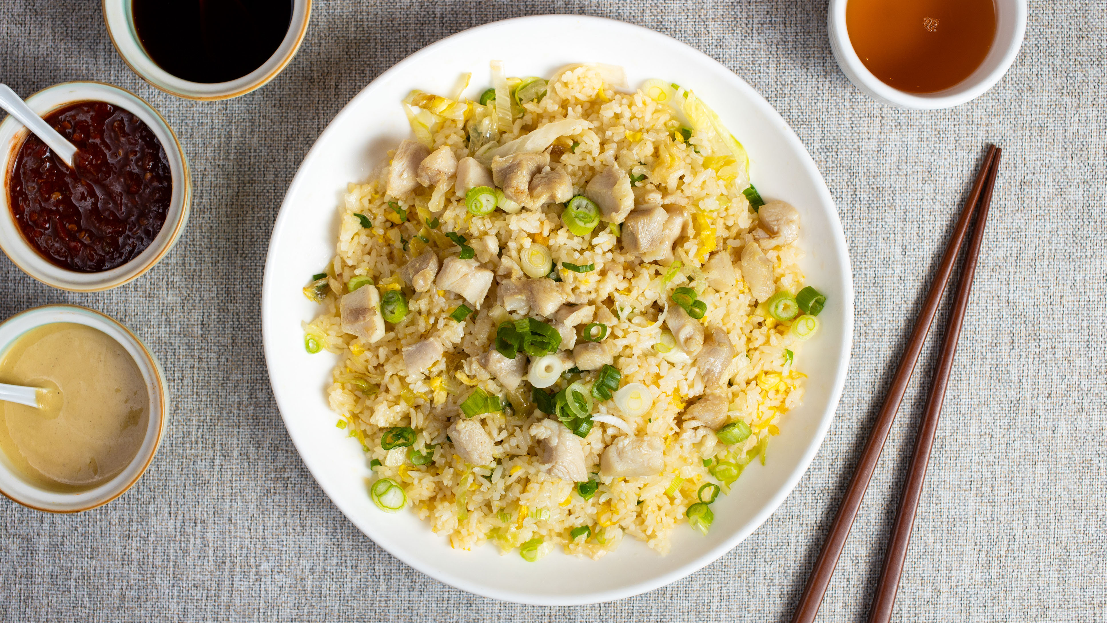 Order The Dark Knight Rices - Chicken Fried Rice 雞炒飯 food online from Fortune Cookie Chinese store, San Francisco on bringmethat.com
