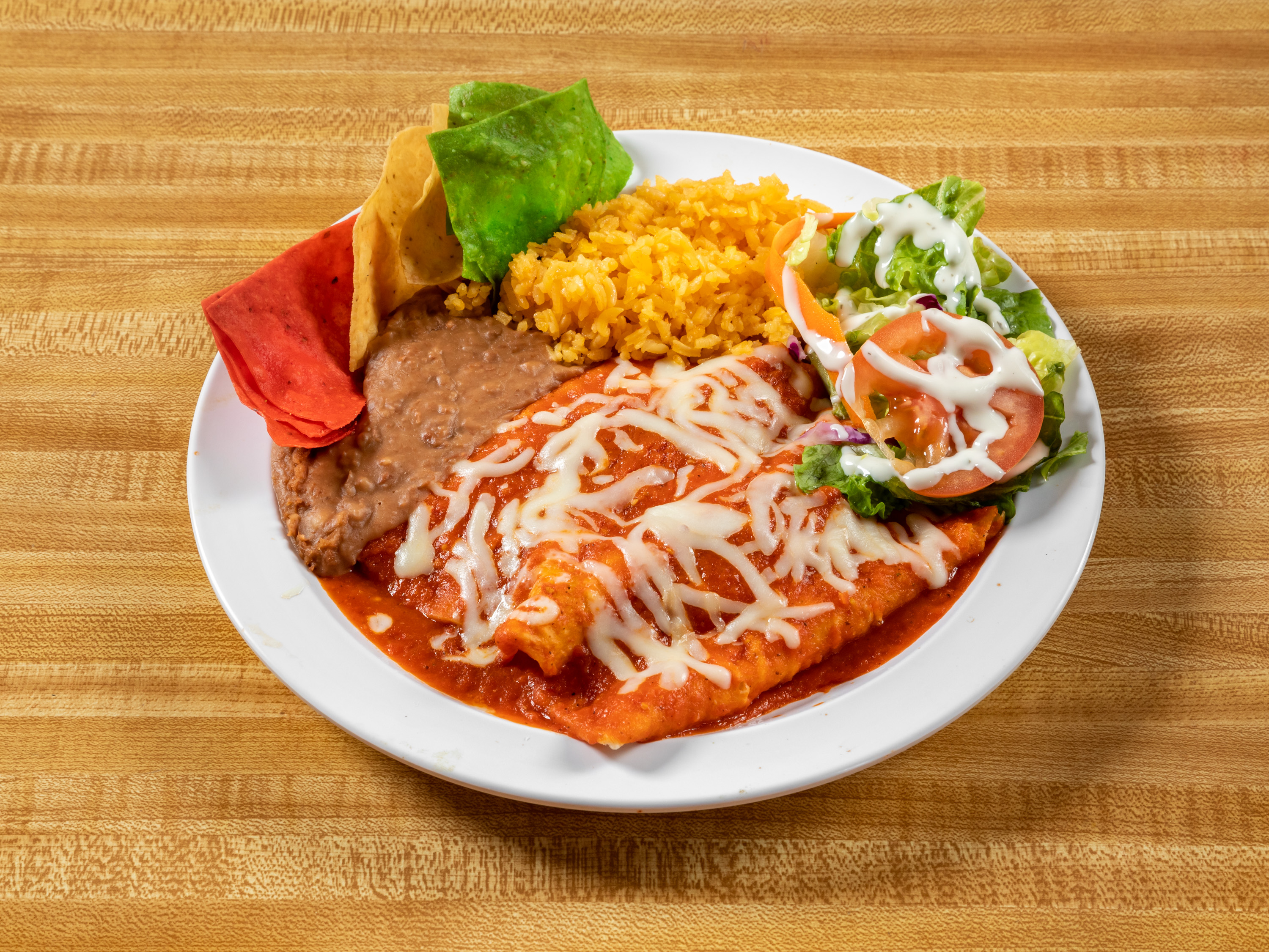 Order Cheese Enchiladas food online from Don Jacinto Pollo Grill store, Santa Ana on bringmethat.com