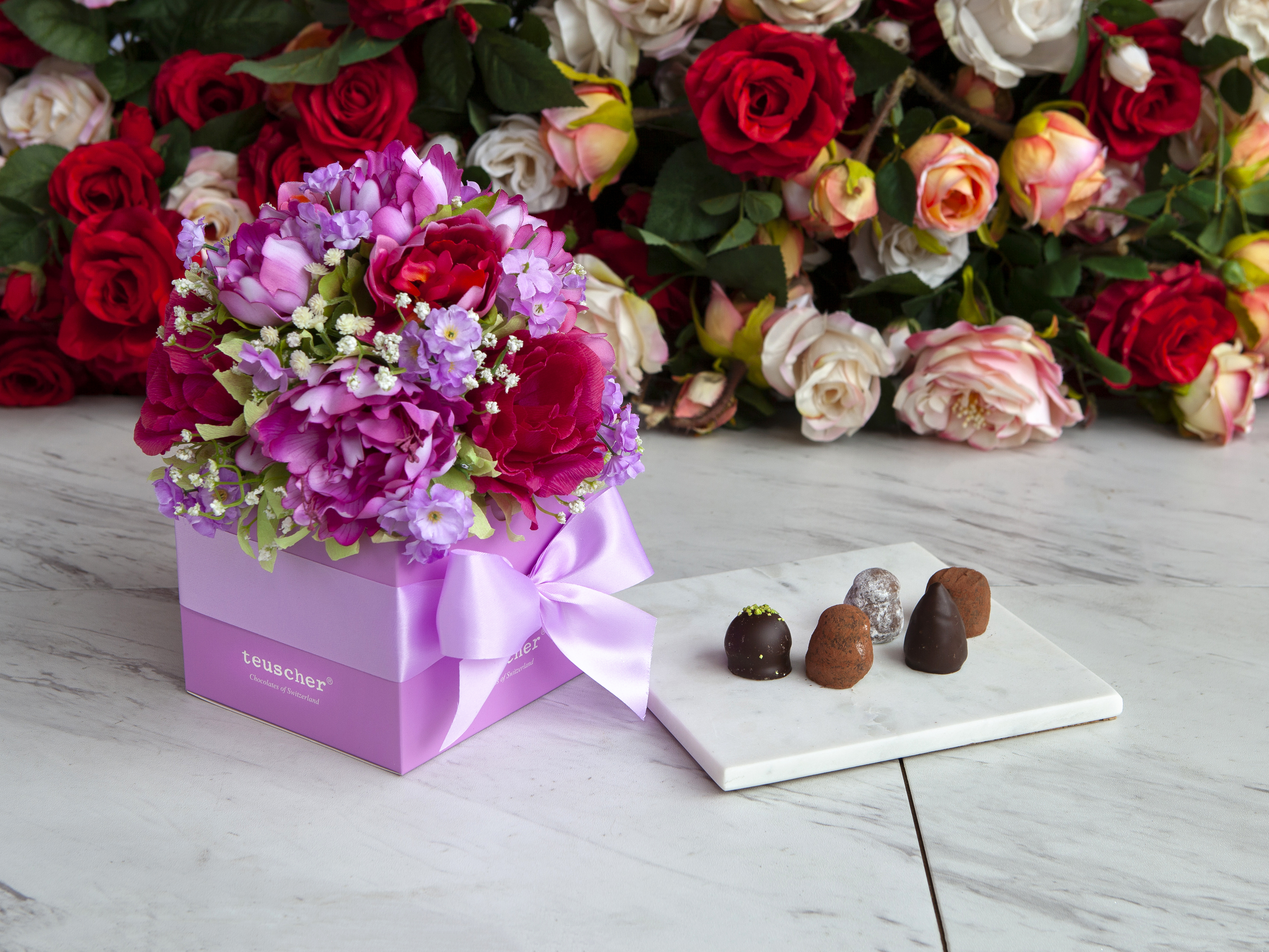 Order Floral Truffle Box food online from Teuscher Chocolates Of Switzerland store, Beverly Hills on bringmethat.com