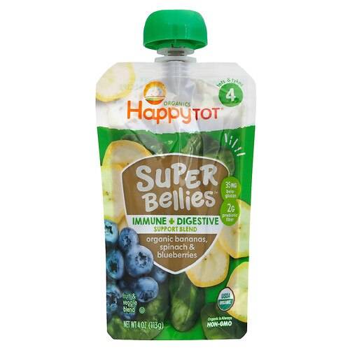 Order Happy Tots Super Bellies Organic Banana, Spinach & Blueberries - 4.0 oz food online from Walgreens store, Spencerport on bringmethat.com