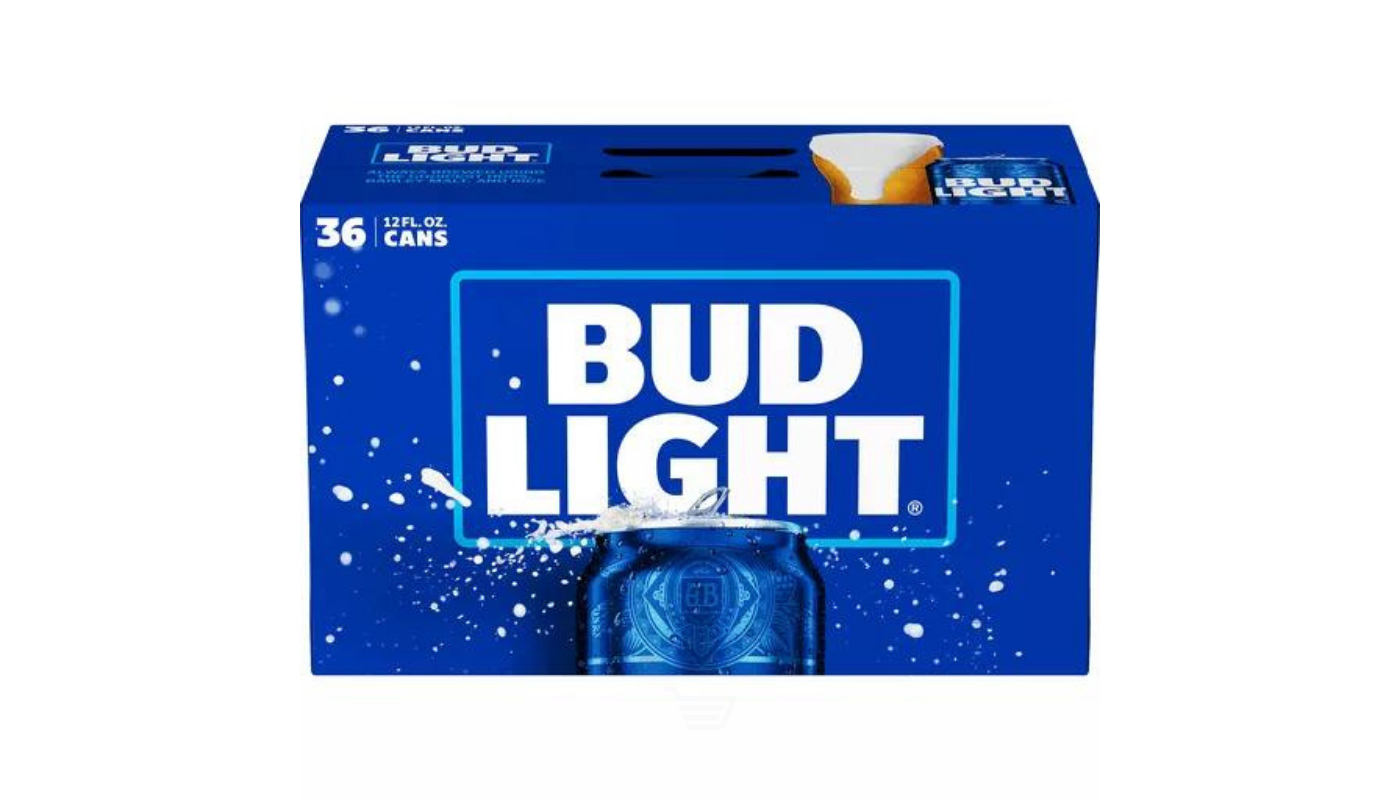 Order Bud Light 36 Pack 12 oz Cans food online from Plaza Market store, Baldwin Park on bringmethat.com