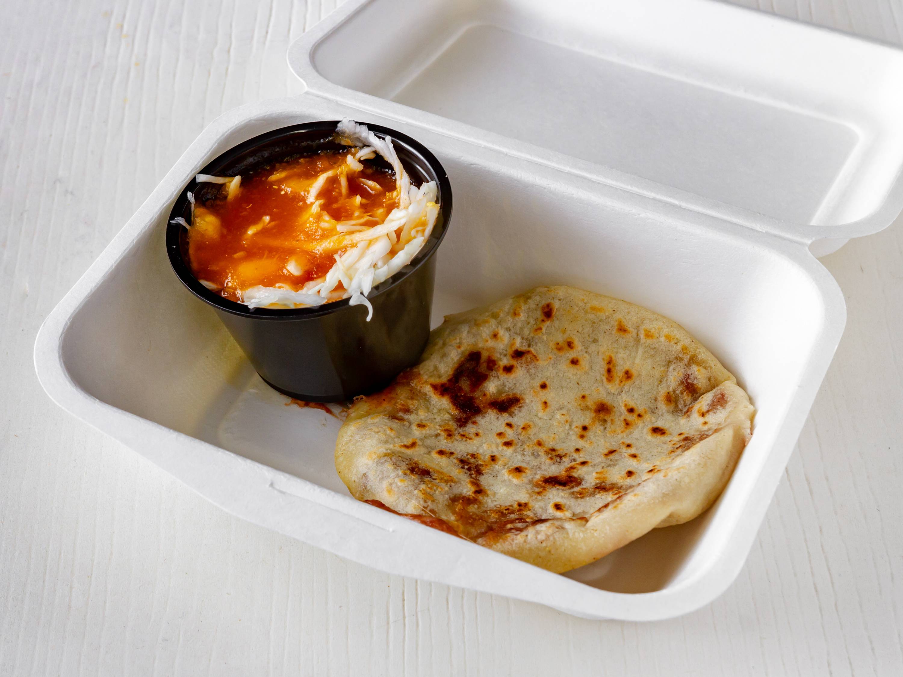 Order 2. Frijon con Queso Pupusa food online from Diner Latino Pupuseria store, Middle River on bringmethat.com