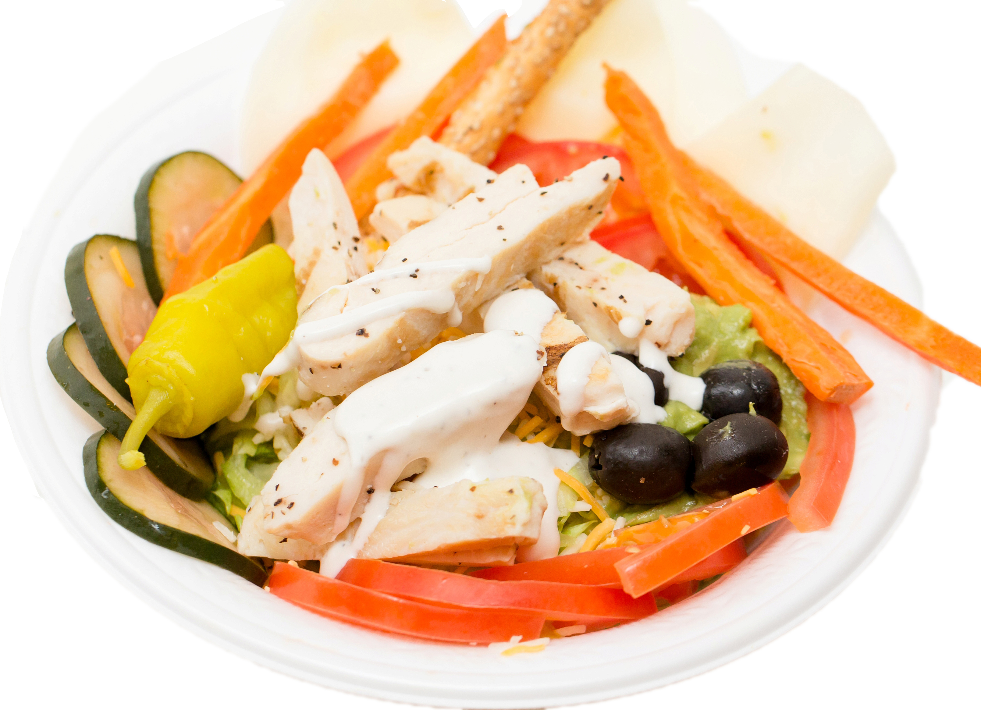 Order Chicken Garden Salad food online from The Sub Station store, Riverside on bringmethat.com