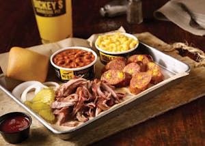 Order Pork & Kielbasa Plate food online from Dickey's Barbecue Pit store, Weatherford on bringmethat.com