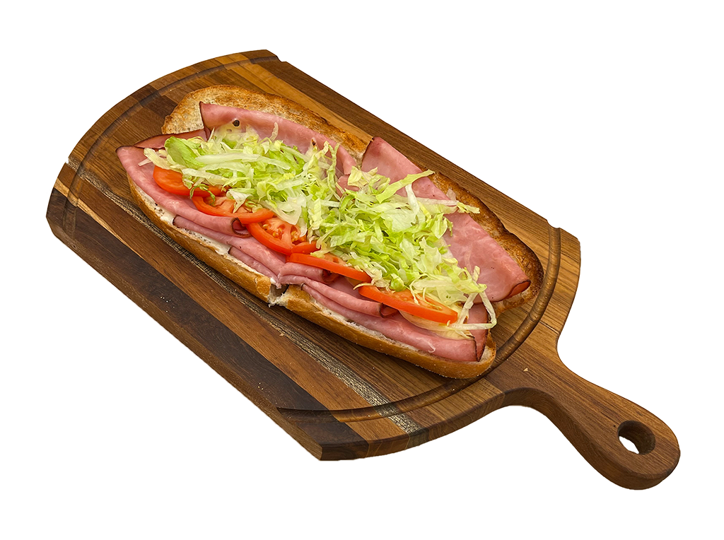 Order Ham and Cheese Sub food online from Land of Pizza Inc store, South Boston on bringmethat.com