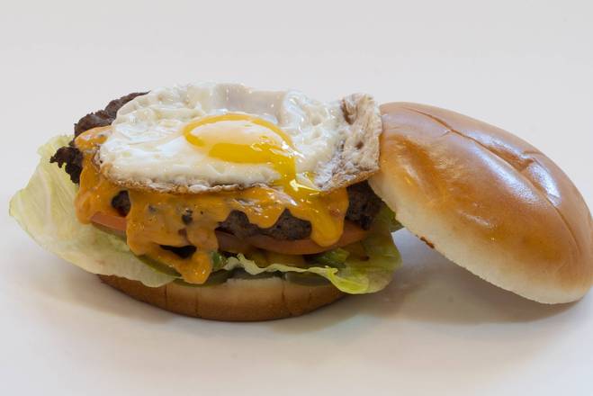 Order Yummy Egg Burger food online from Yummy Burgers & BBQ store, Richardson on bringmethat.com