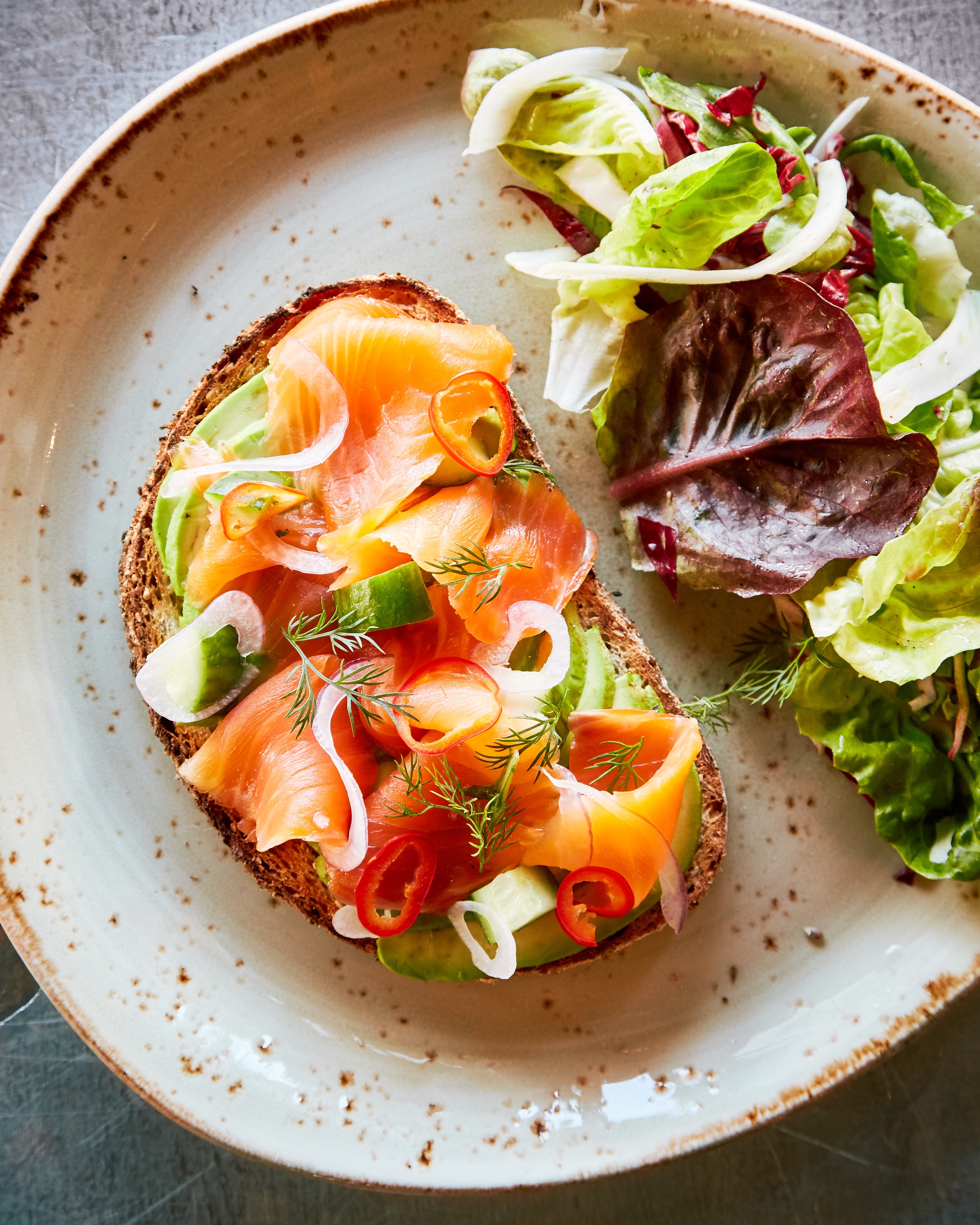 Order Smoked Salmon and Avocado Tartine | Lunch food online from Paper or Plastik store, Los Angeles on bringmethat.com