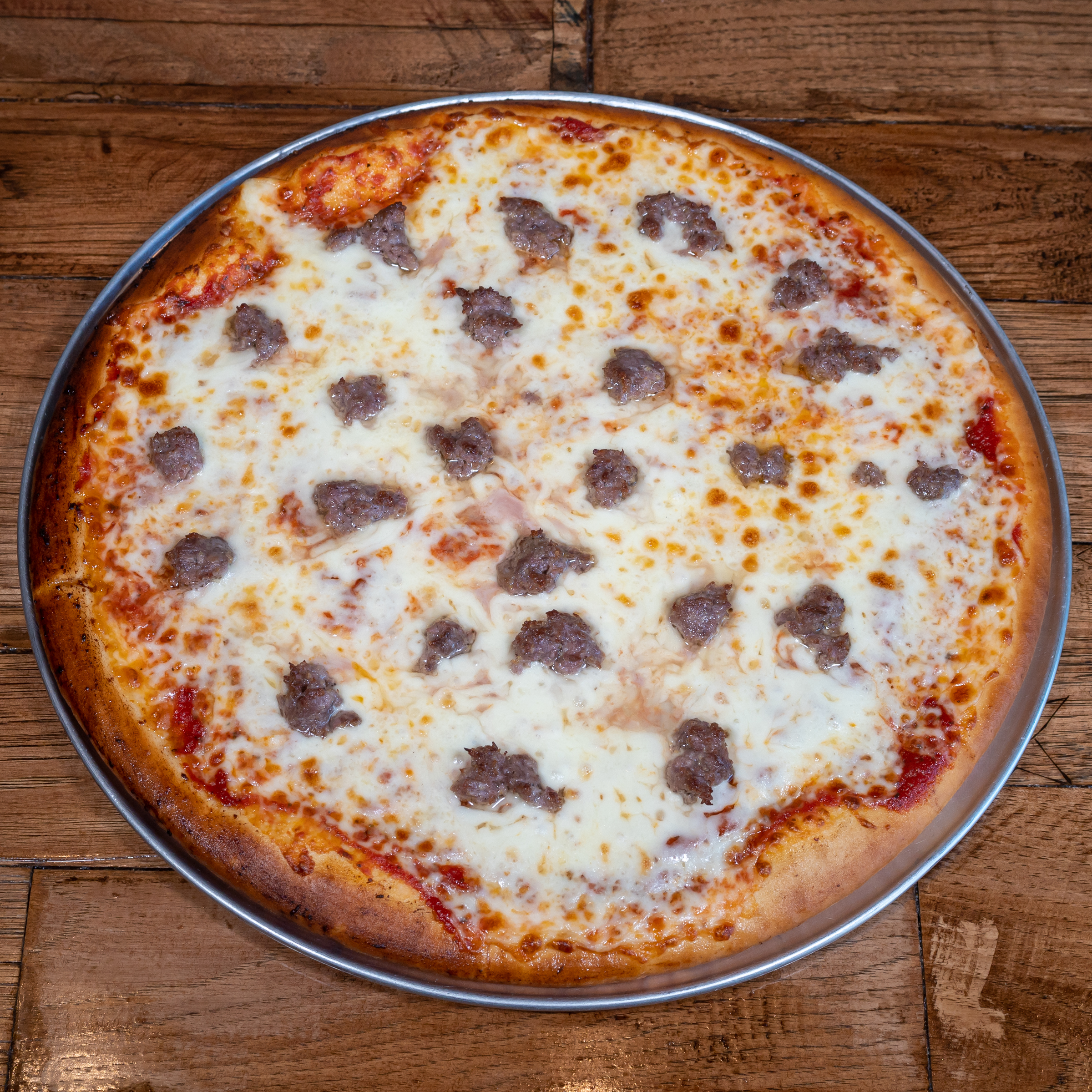 Order Sausage Pizza food online from Manzo's Burger store, Chicago on bringmethat.com