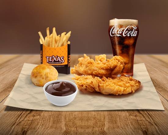 Order 2 Pc Tenders w/ a Side & Beverage food online from Texas Chicken & Burgers store, Levittown on bringmethat.com