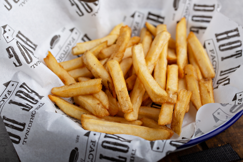 Order French Fries side order food online from The Original Hot Dog Factory store, Voorhees on bringmethat.com