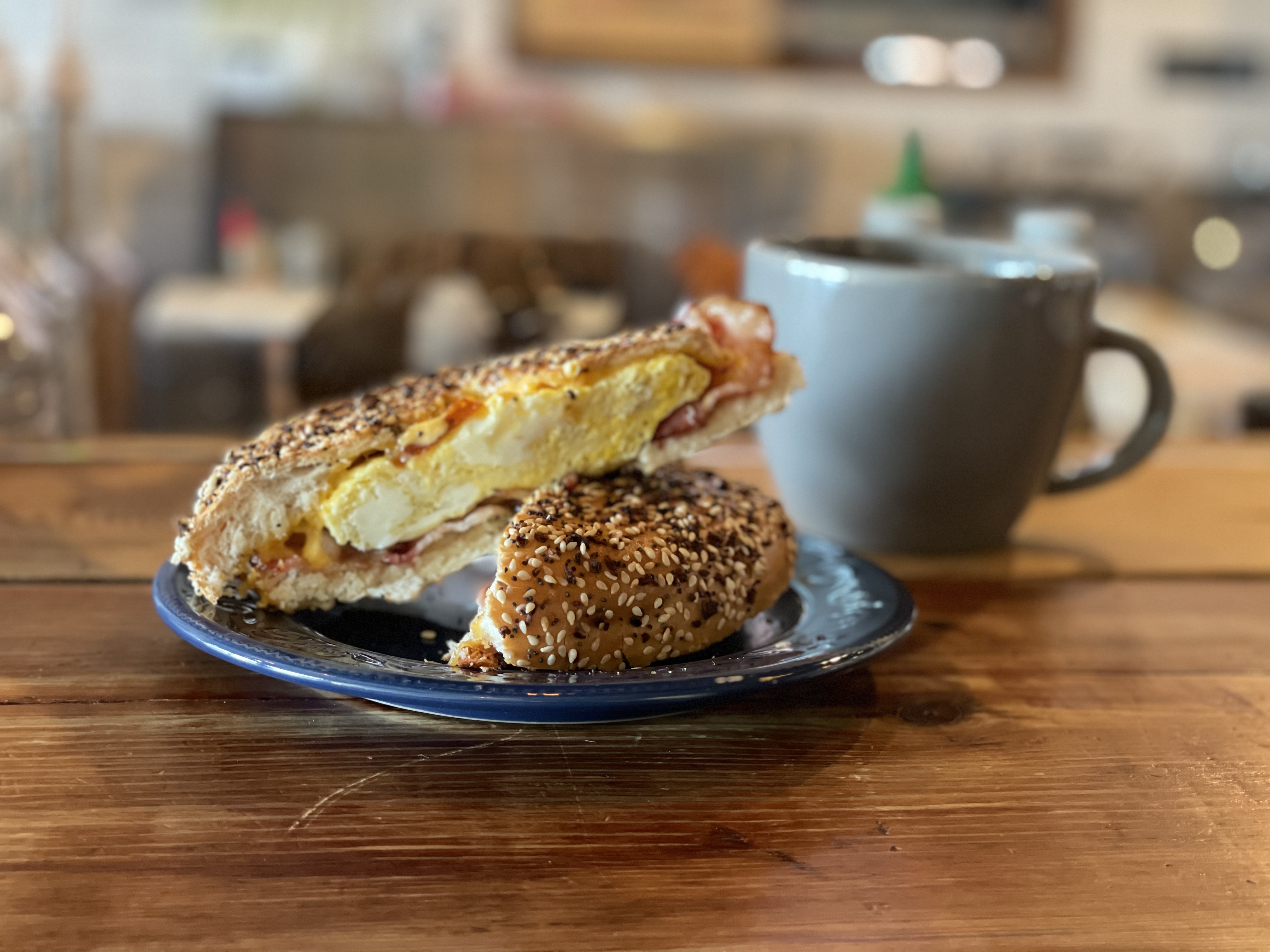 Order Bacon, Egg & Cheese on BAGEL food online from Weston's Coffee & Tap Co. store, Chicago on bringmethat.com