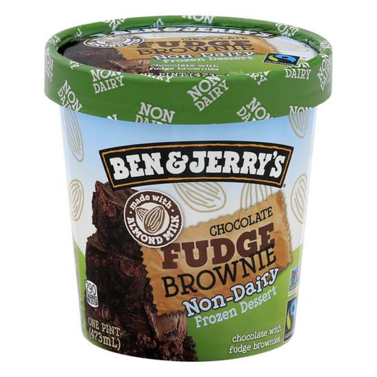 Order Ben & Jerry's Non-Dairy Frozen Dessert - Fudge Brownie food online from IV Deli Mart store, Goleta on bringmethat.com