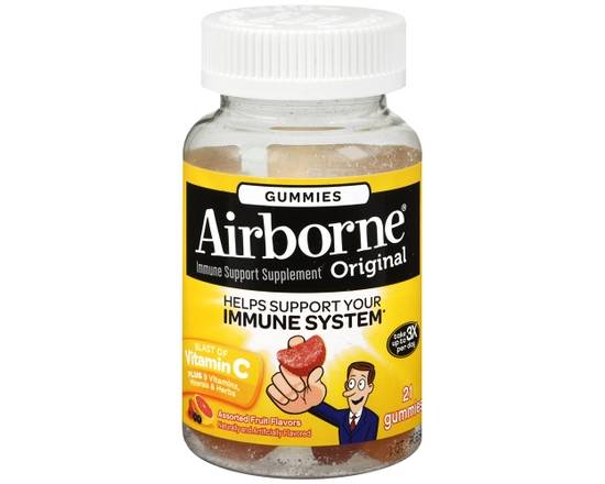 Order Airborne Original Immune Support Supplement Gummies Assorted Fruit Flavors food online from Scripx Pharmacy store, Plano on bringmethat.com