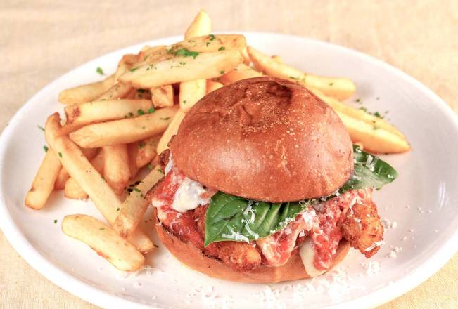 Order Chicken Parmesan Sandwich food online from Sunset Squares Pizza store, San Francisco on bringmethat.com