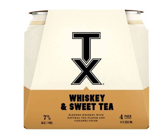 Order TX Whiskey & Sweet Tea, 4pk 12oz cans (7.0% ABV) food online from Cold Spring Liquor store, Liberty Hill on bringmethat.com