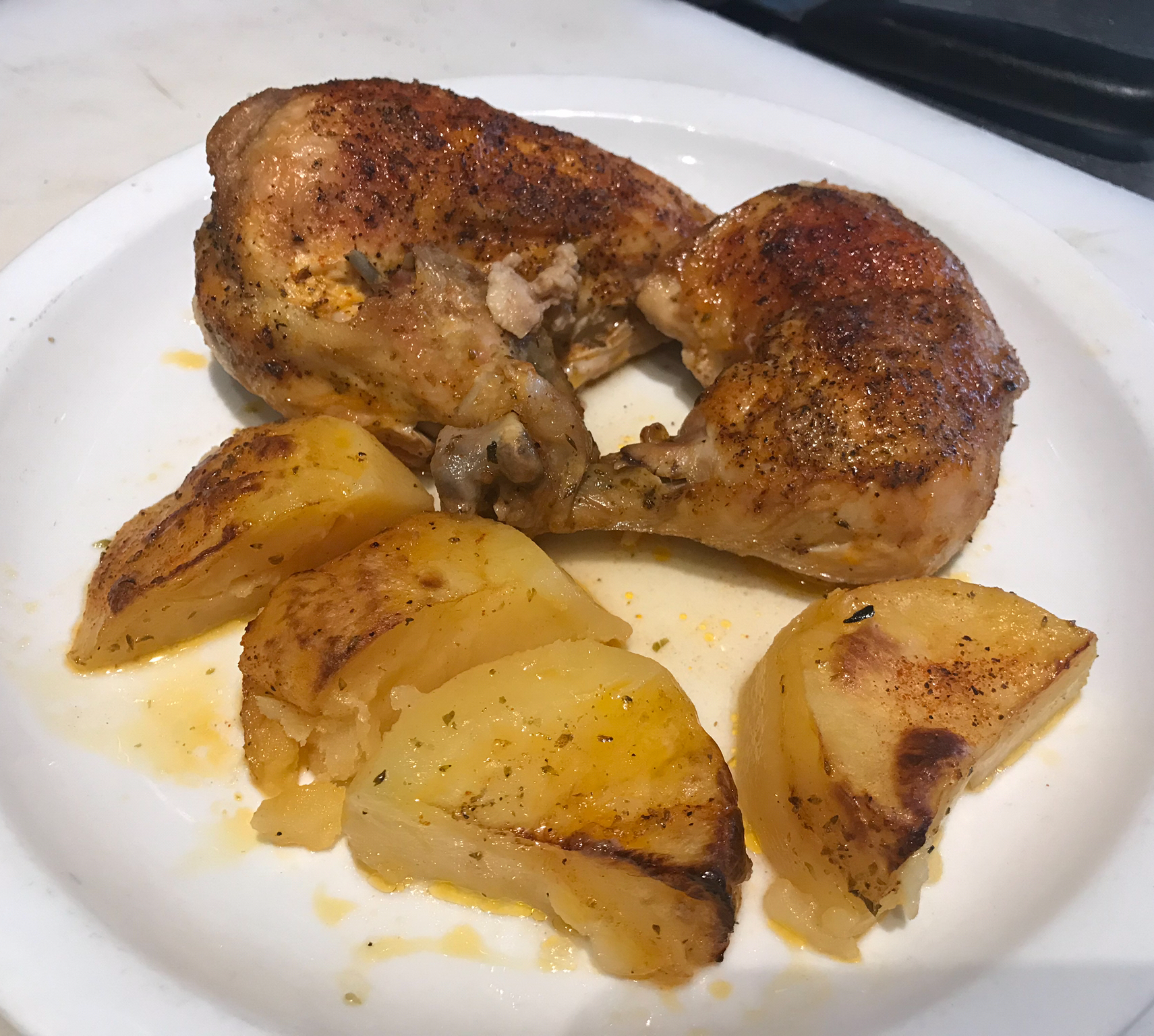 Order Roasted chicken  food online from Mythos Authentic Hellenic Cuisine store, Flushing on bringmethat.com