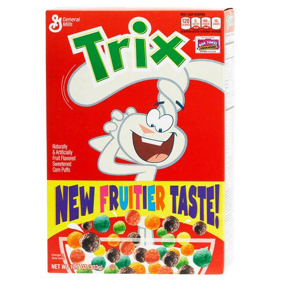 Order General Mills Trix Fruit Flavored Corn Puffs Cereal 10.7oz food online from Everyday Needs by Gopuff store, Chino on bringmethat.com