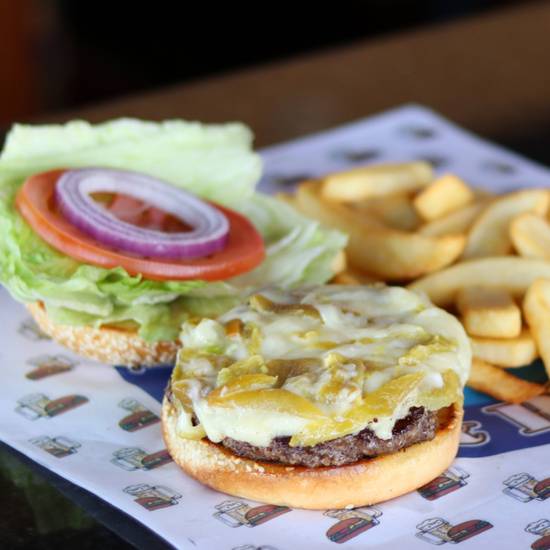 Order Rajita Burger food online from Burgers & Beer store, El Centro on bringmethat.com