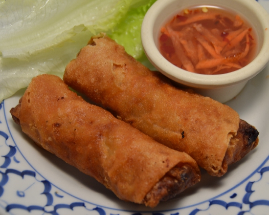 Order 04. Fried Vietnamese Egg Rolls with Shrimp and Pork food online from Thai Village store, Houston on bringmethat.com