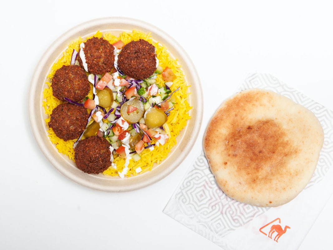 Order Falafel Basmati Rice Bowl food online from Naf Naf Grill store, Independence on bringmethat.com