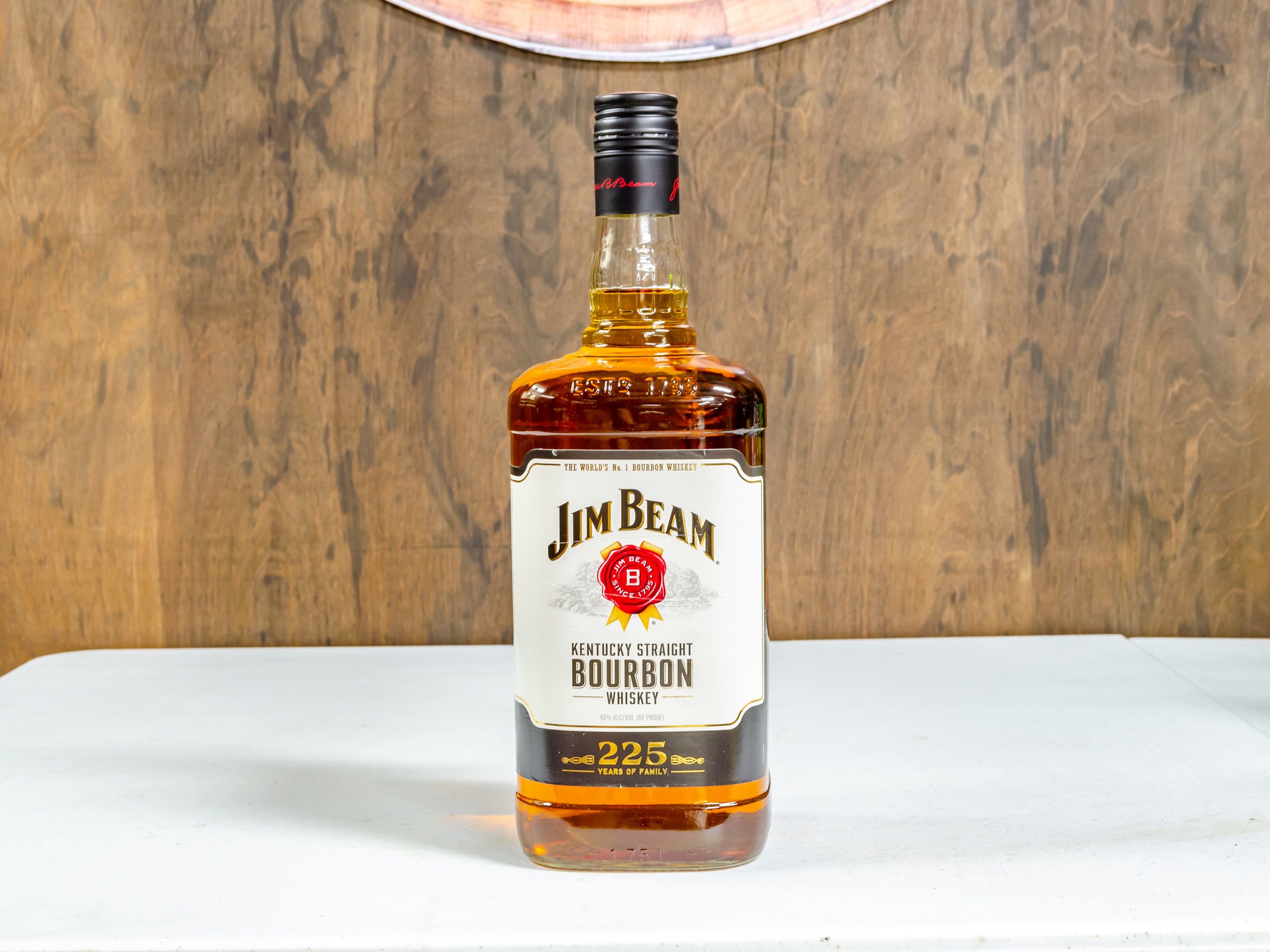 Order Jim Beam Kentucky Straight, 1.75 Liter Whiskey  food online from Liquorama store, Hyde Park on bringmethat.com