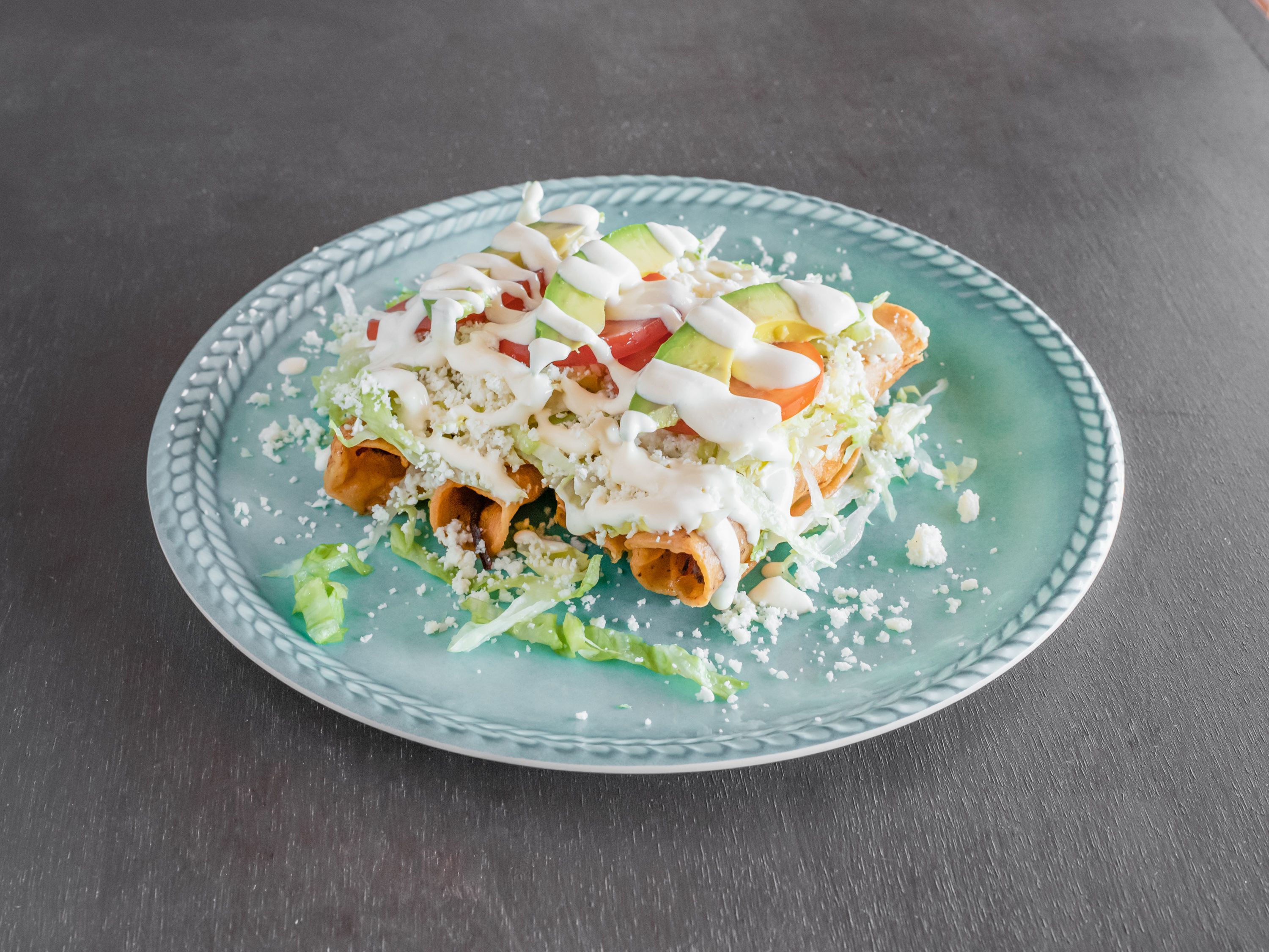 Order Tacos Dorados food online from La Mexicana Autentica store, Indianapolis on bringmethat.com