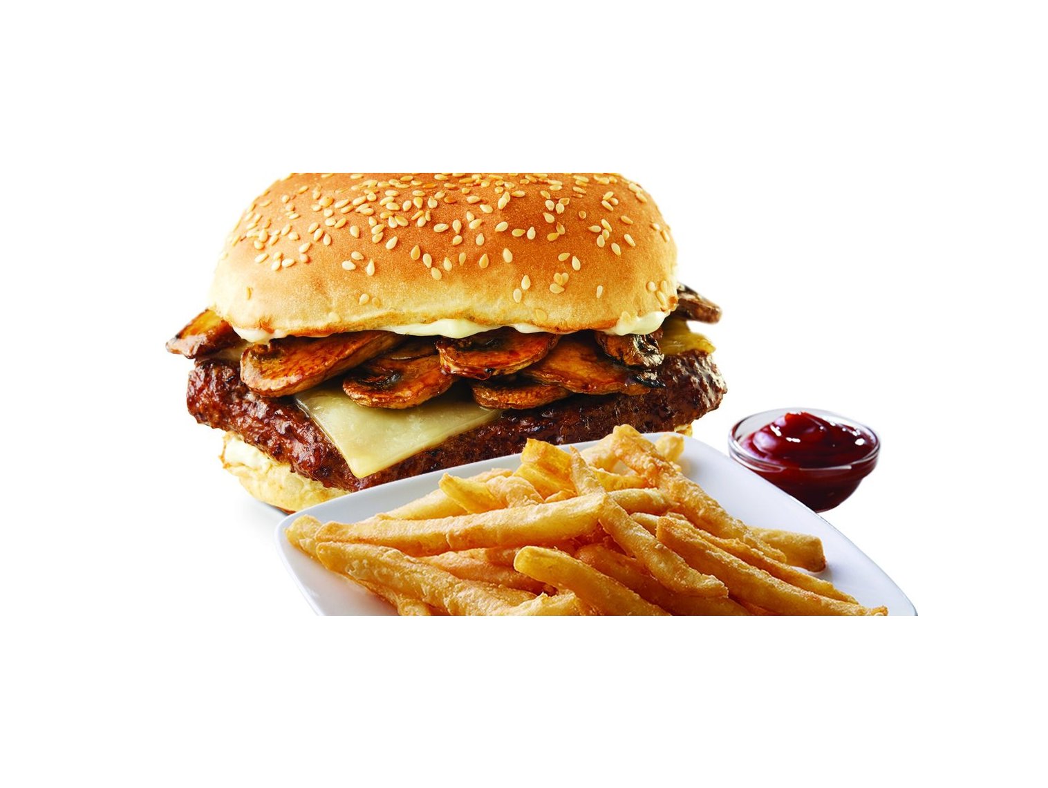 Order Mushroom Cheddar with Fries food online from Papa Gino's store, West Warwick on bringmethat.com