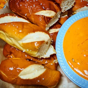 Order Hot Pretzels with Guinness Beer Cheese food online from Little Rock Taqueria store, Columbus on bringmethat.com
