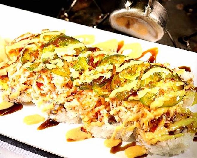 Order Electric Roll food online from Rock N Roll Sushi store, Locust Grove on bringmethat.com