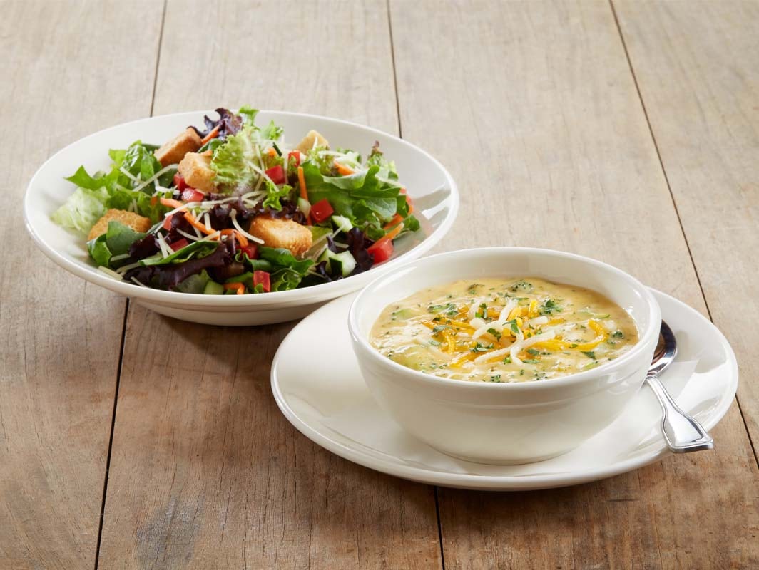 Order Soup And Salad Combo food online from Bj's restaurant & brewhouse store, Dublin on bringmethat.com