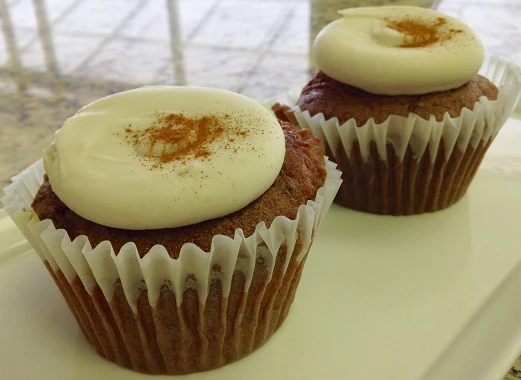 Order Carrot Cupcake with Cream Cheese Icing food online from Unrefined Bakery store, Dallas on bringmethat.com