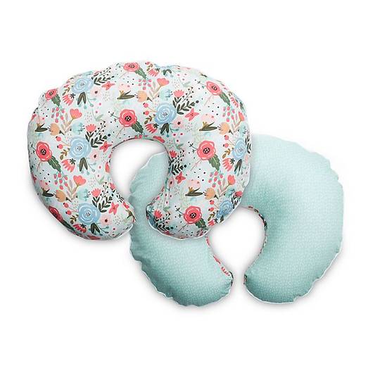 Order Boppy® Premium Nursing Pillow Cover in Mint Floral food online from Bed Bath & Beyond store, Lancaster on bringmethat.com