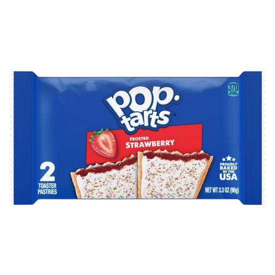 Order Pop-Tarts Frosted Strawberry Toaster Pastries 2ct food online from Drinks At Your Door by Gopuff store, Santa Maria on bringmethat.com