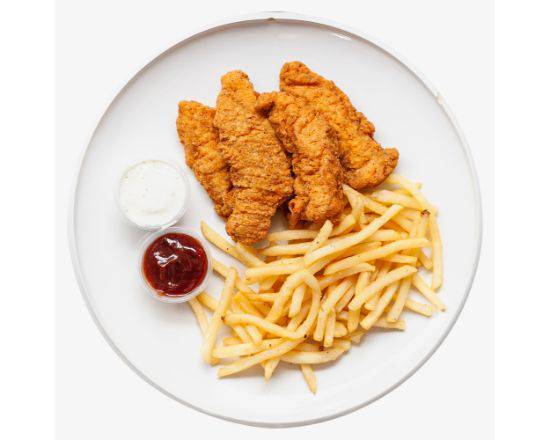 Order Vegan Chicken Tenders & French Fries food online from Rosarito Fresh Mexican Grill store, Goleta on bringmethat.com