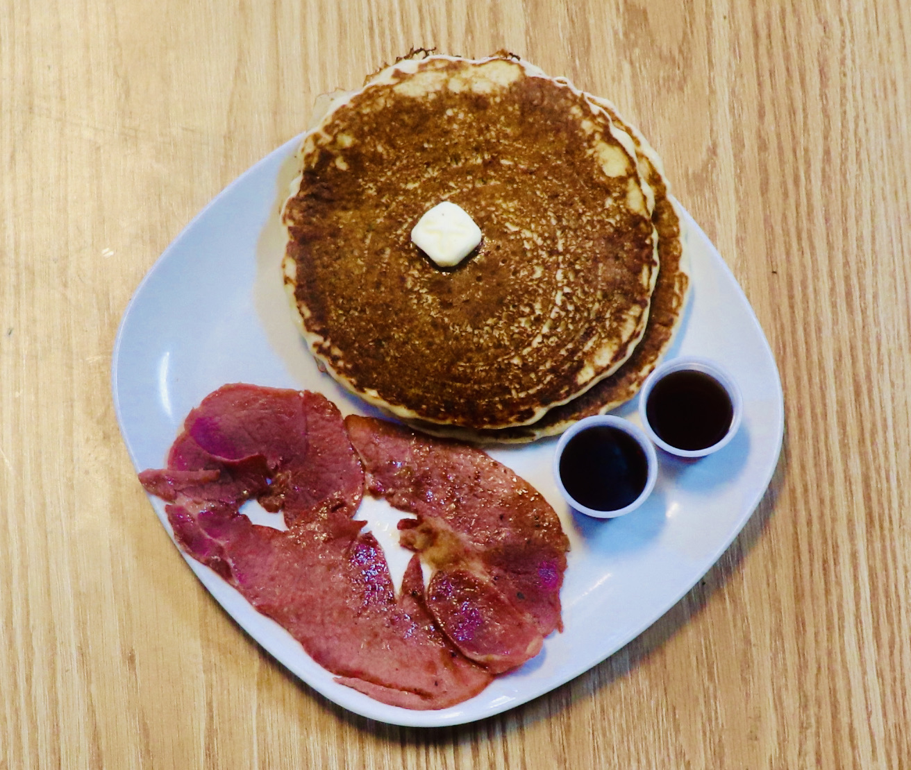 Order Pancake with Country Ham food online from Charlie Cafe store, Norfolk on bringmethat.com