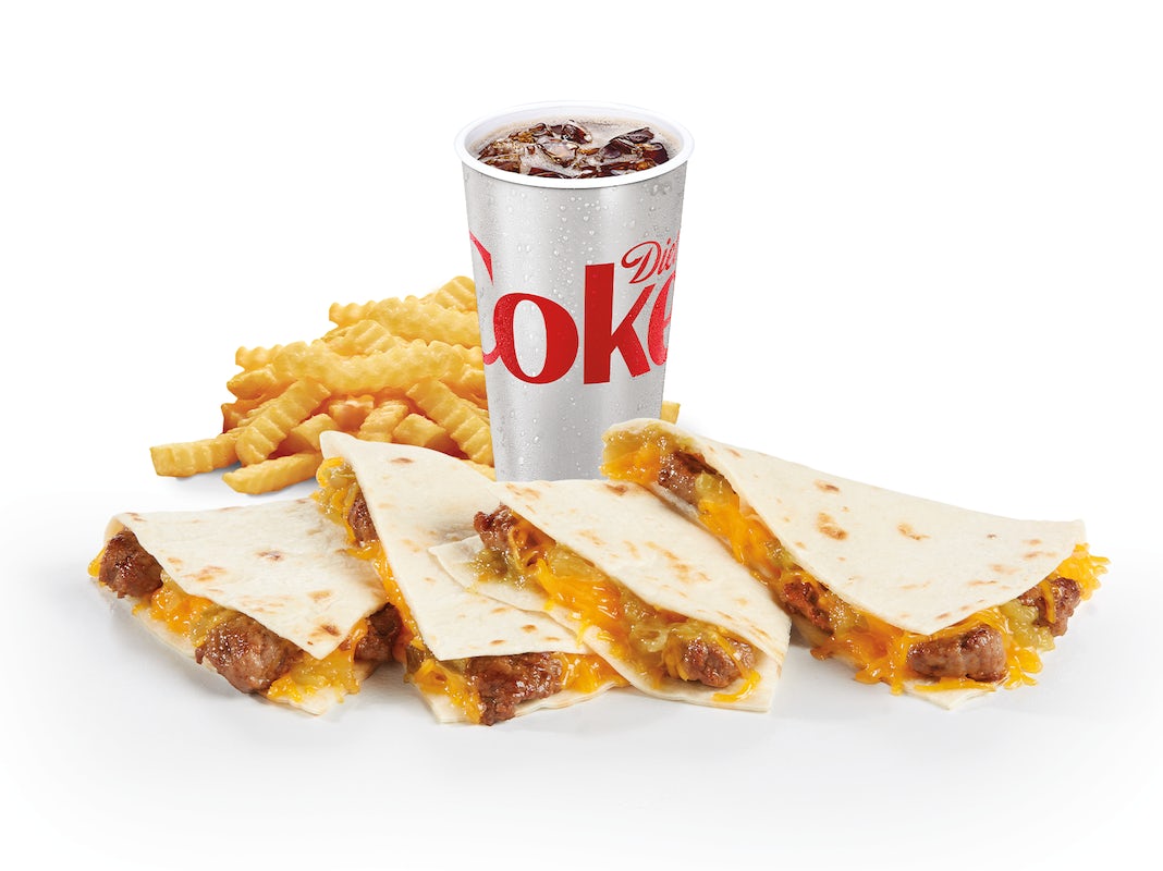 Order NEW Chicken or Carne Asada Cheddar Quesadilla Meal food online from Del Taco store, Banning on bringmethat.com