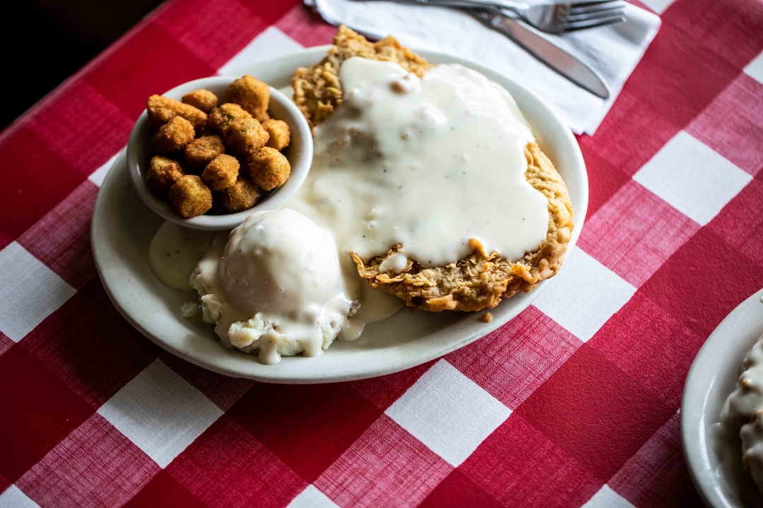 Order Chicken Fried Steak food online from The Texan Cafe & Pie Shop store, Hutto on bringmethat.com