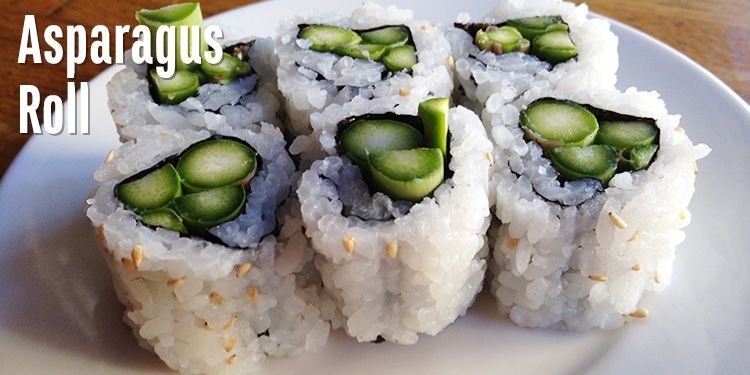 Order Asparagus Roll. food online from Gorilla Sushi store, Chicago on bringmethat.com