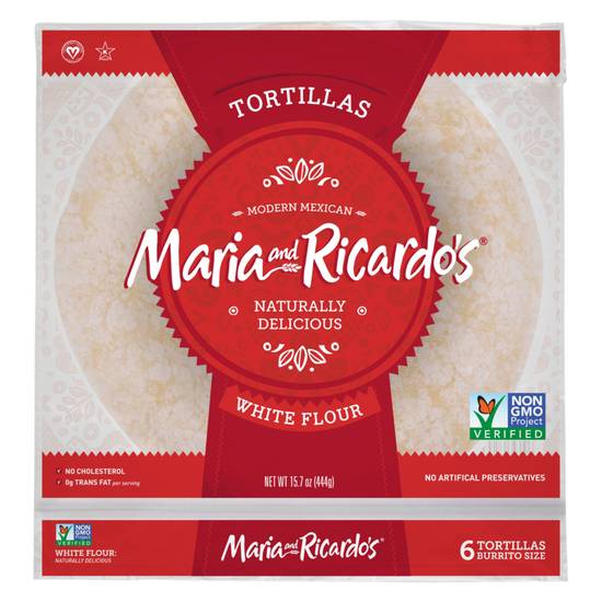 Order Maria & Ricardo's Burrito Size White Flour Tortillas 10in, Frozen food online from Everyday Needs by Gopuff store, San Luis Obispo on bringmethat.com