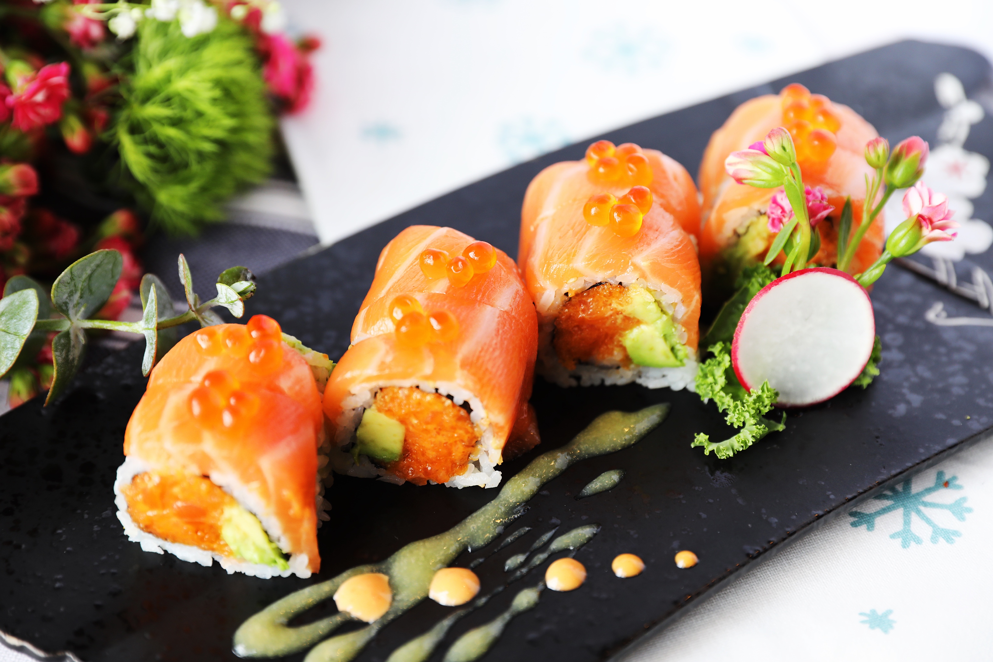 Order Salmon Family Roll food online from Shogun store, Albany on bringmethat.com