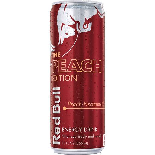 Order Red Bull Energy Drink The Peach Edition Peach Nectarine (12 OZ) 125579 food online from BevMo! store, Milpitas on bringmethat.com