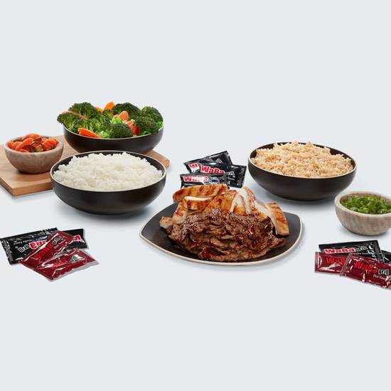 Order Chicken & Rib-Eye Steak Family Meal food online from Waba Grill store, Long Beach on bringmethat.com