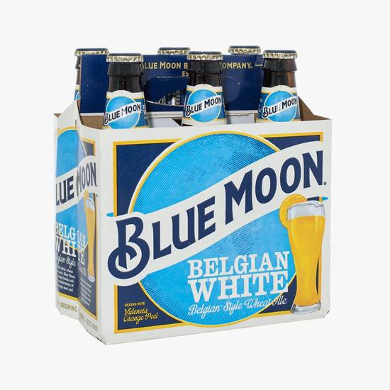 Order Blue Moon Belgian White 6 Pack food online from Goodie Liquor And Wine store, Santa Monica on bringmethat.com