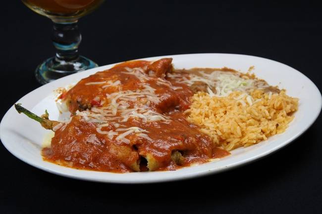 Order Chiles Rellenos Dinner food online from Cuco Taqueria store, Columbus on bringmethat.com